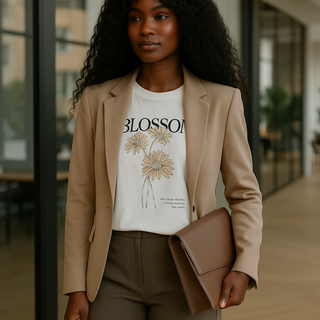 Camisetas Femininas no Trabalho: Como Usar com Estilo Office Chic