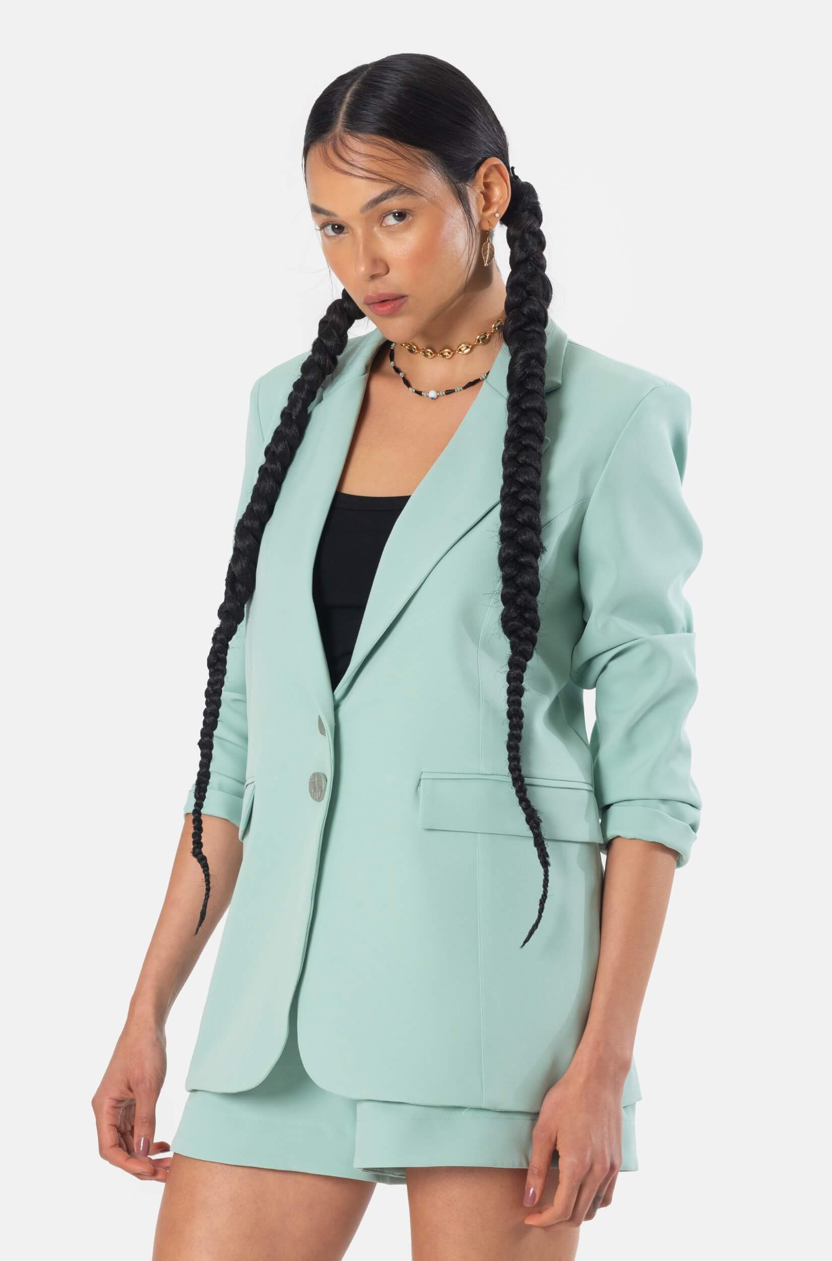 Blazer Alfaiataria Feminino Verde