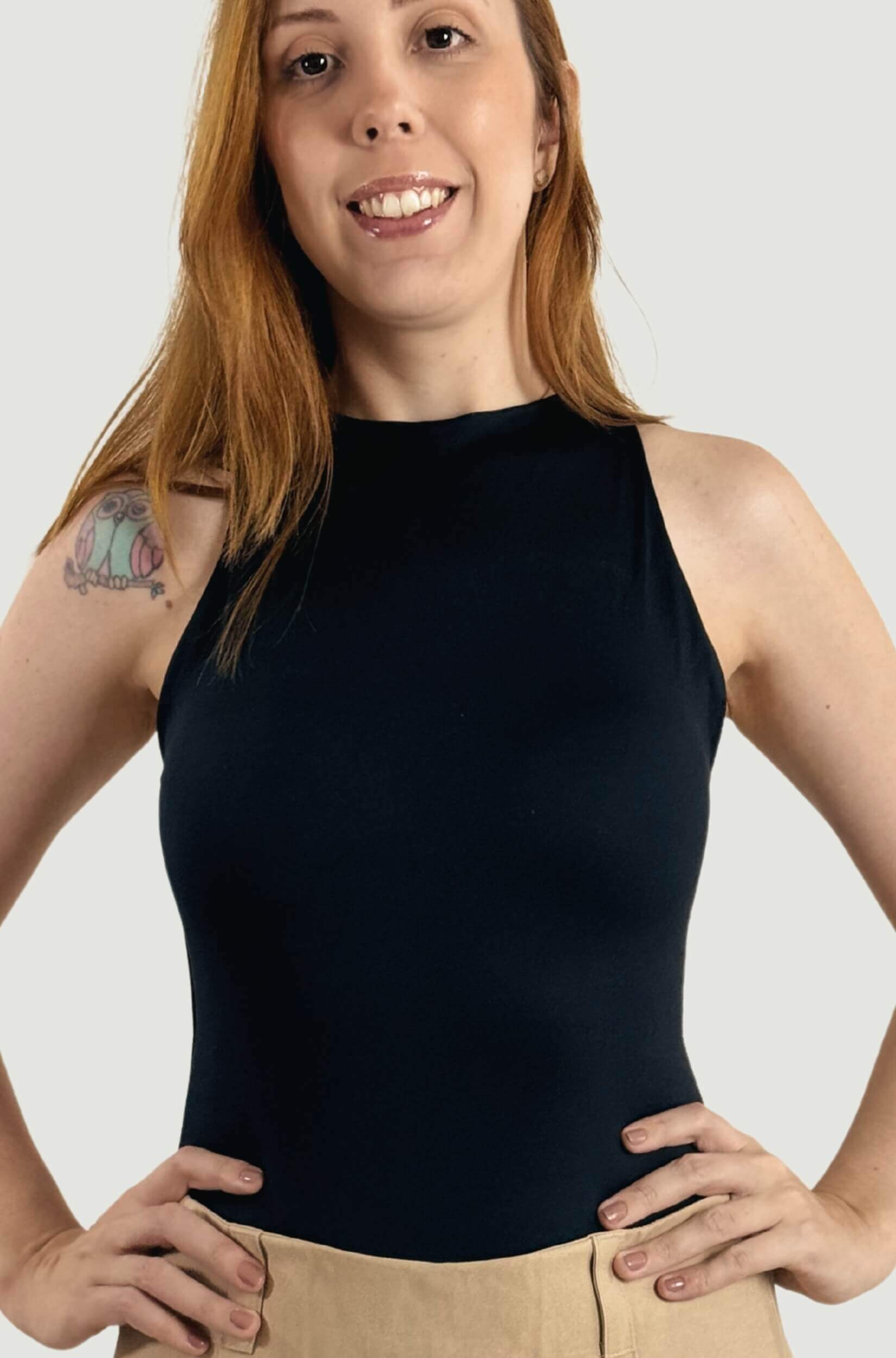 Body Feminino Preto