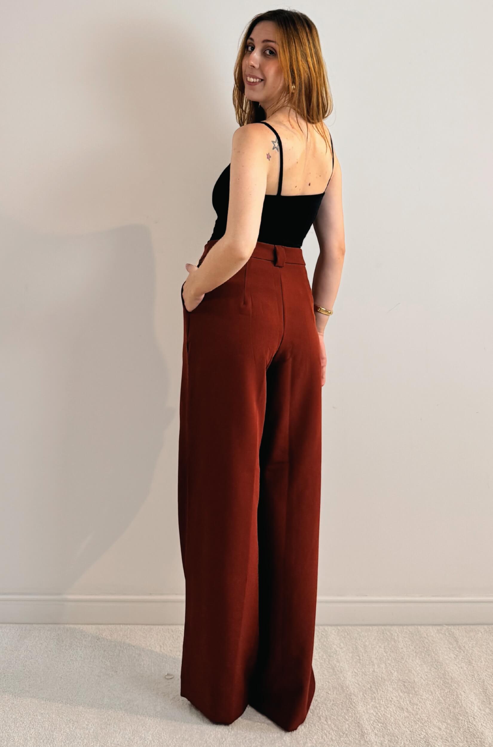 Calça Alfaiataria Feminina Terracota
