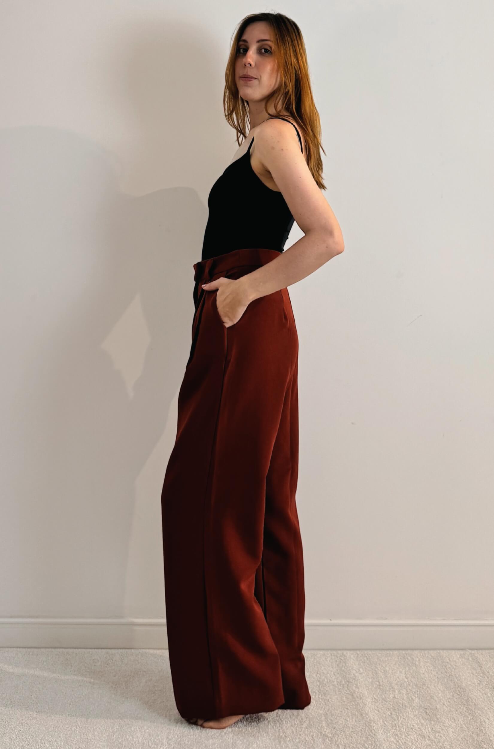 Calça Alfaiataria Feminina Terracota