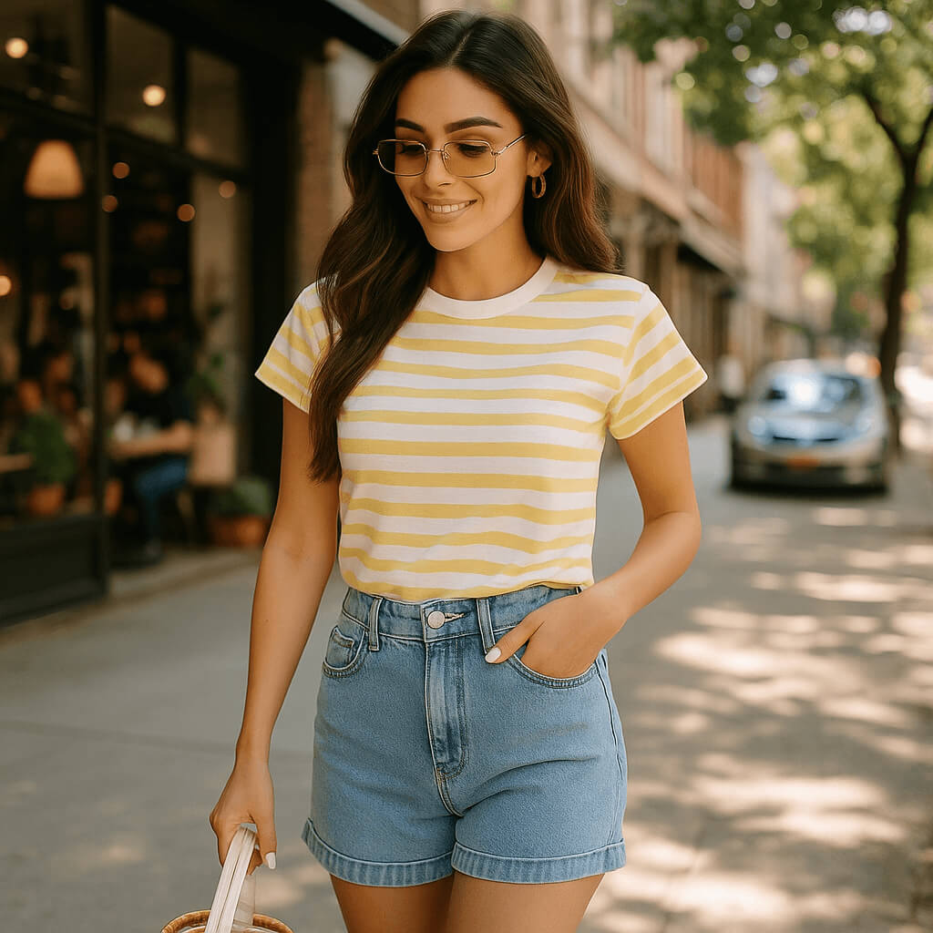 Camiseta Feminina Listrada: Atemporal, Versátil e Sempre Atual