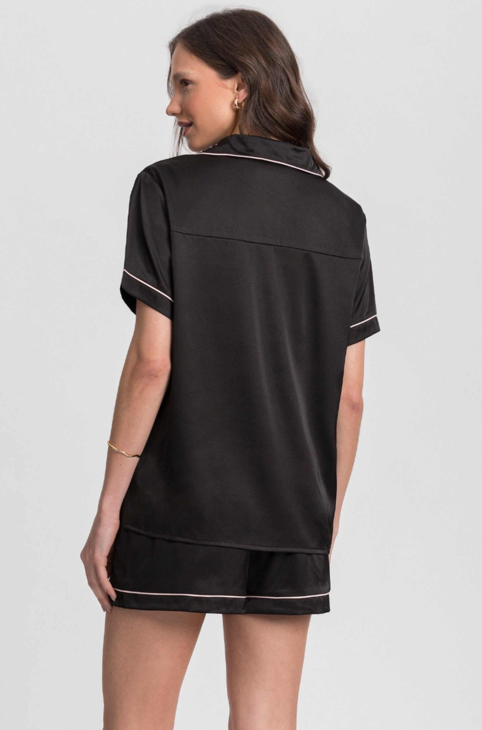 Pijama Americano Feminino Preto Anoitecer