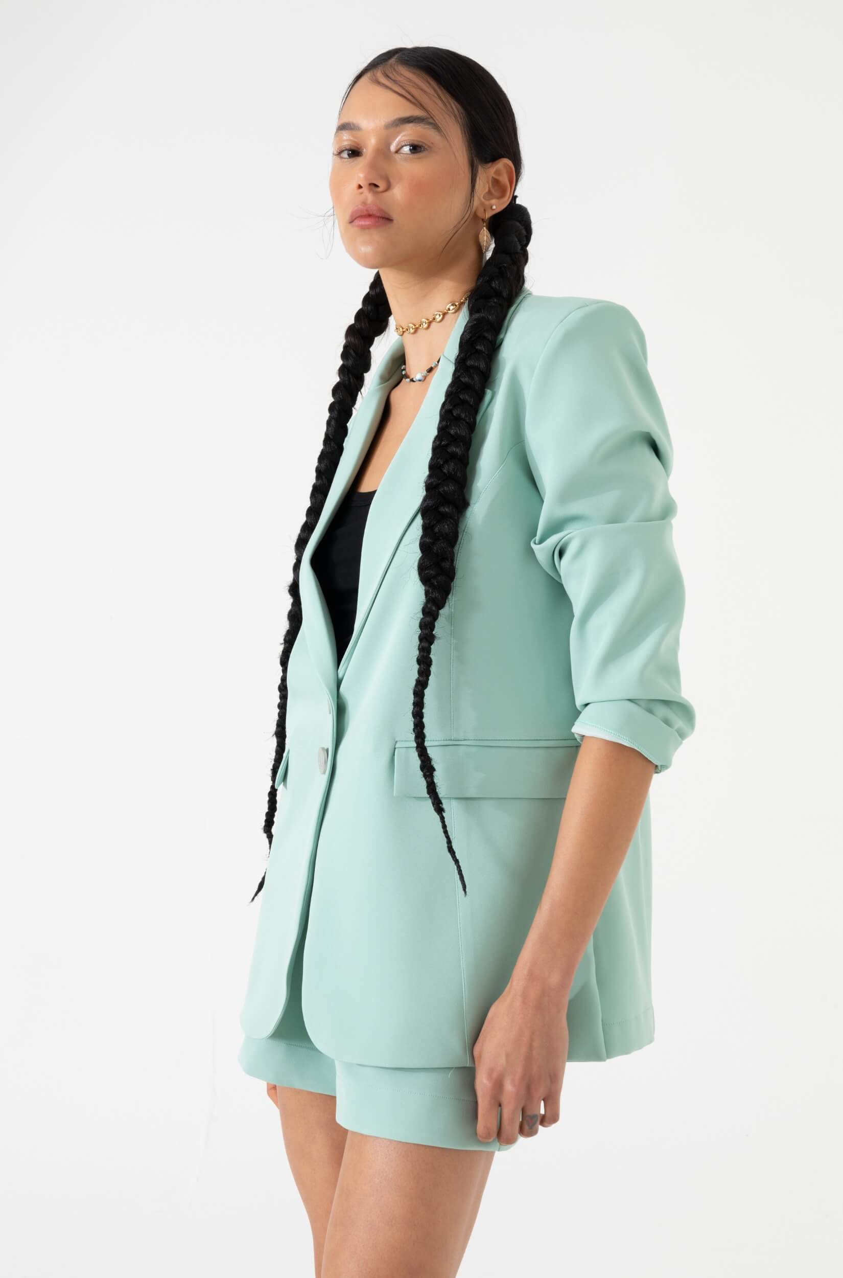 Blazer Alfaiataria Feminino Verde
