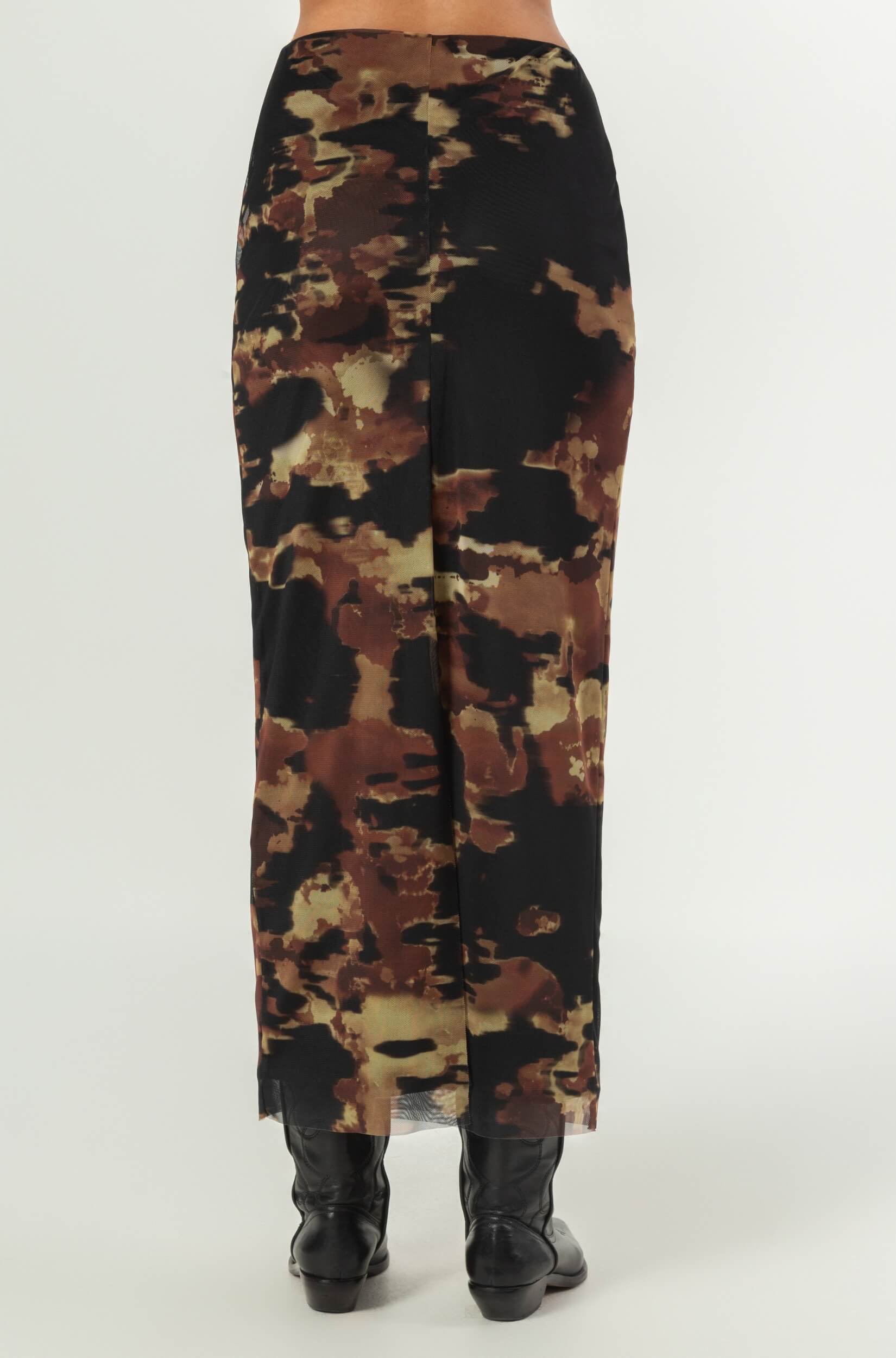 Saia Tule Longa Feminina Estampada Blurred